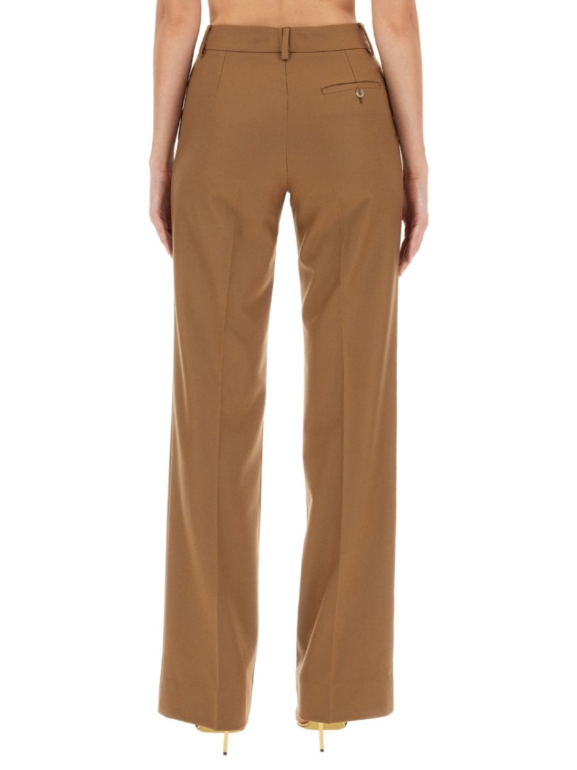 Dolce & Gabbana Flannel Flare Pants In Neutrals