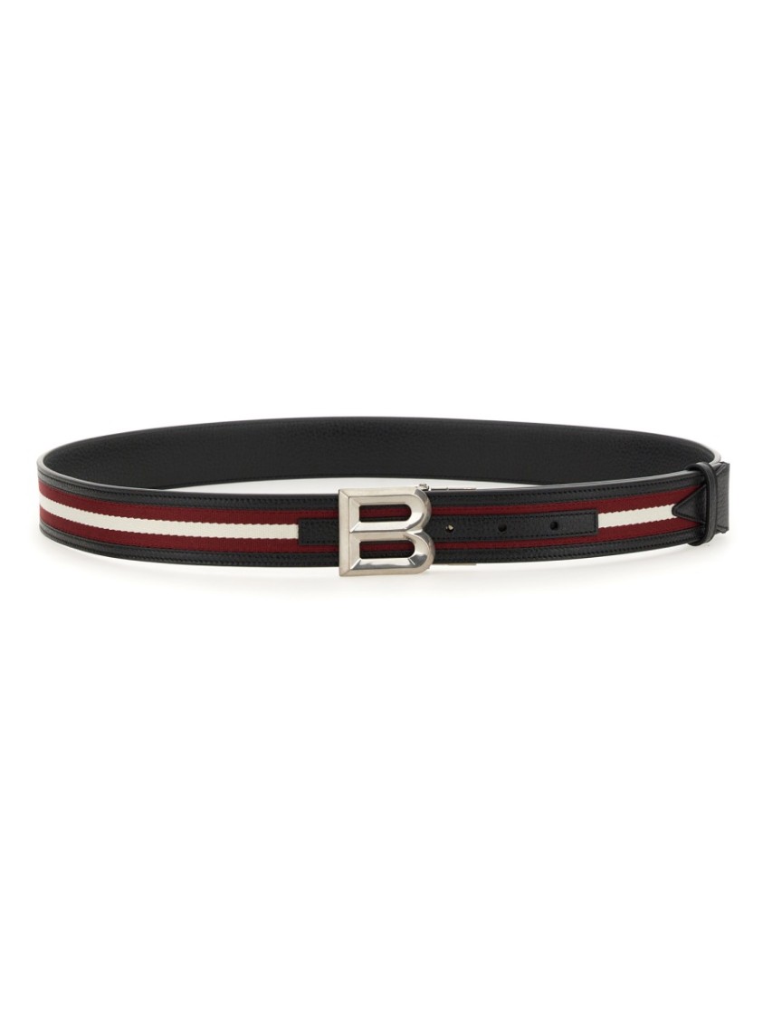 Shop Bally "b Bold" Belt In Black