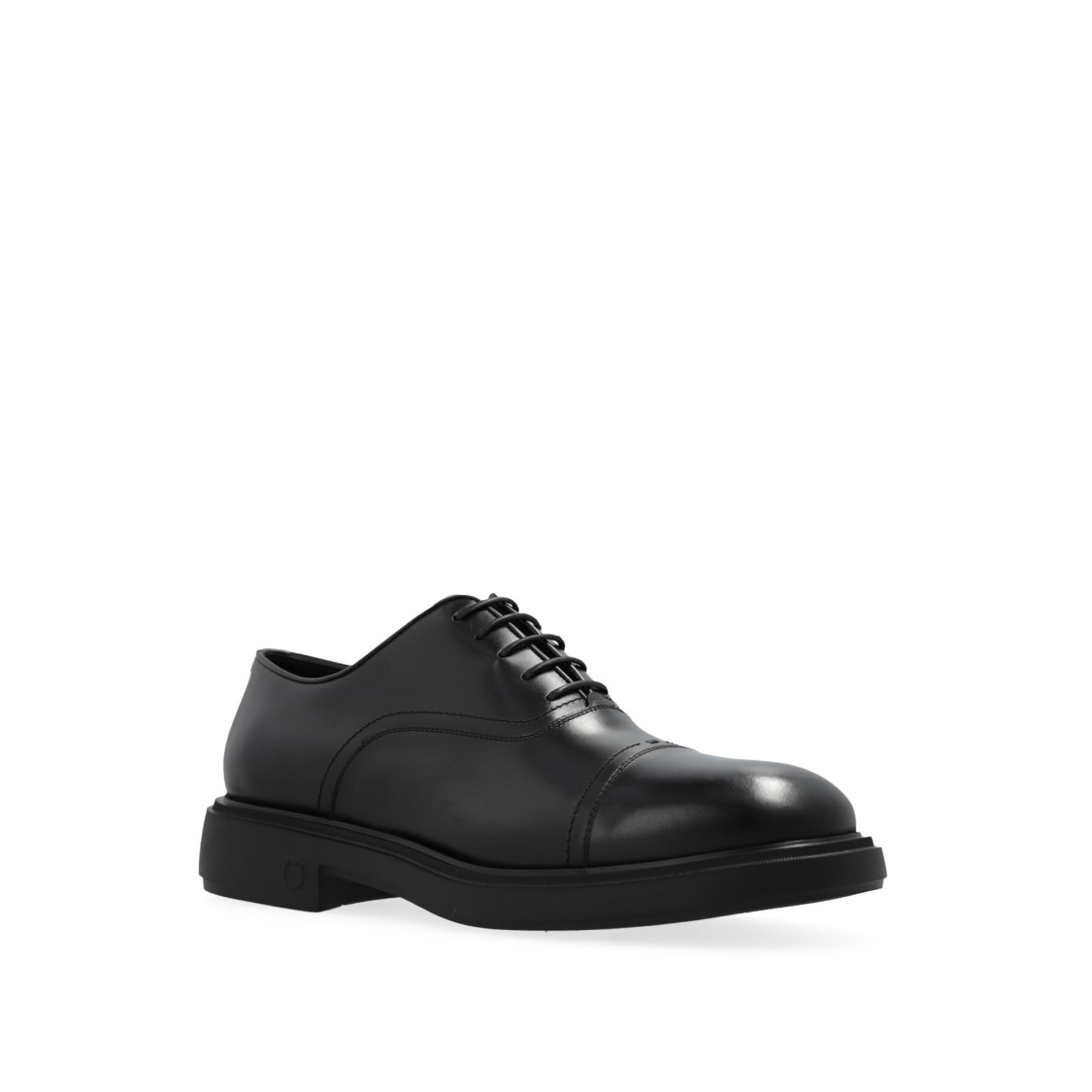 Ferragamo Camden Leather Oxford Shoes In Black