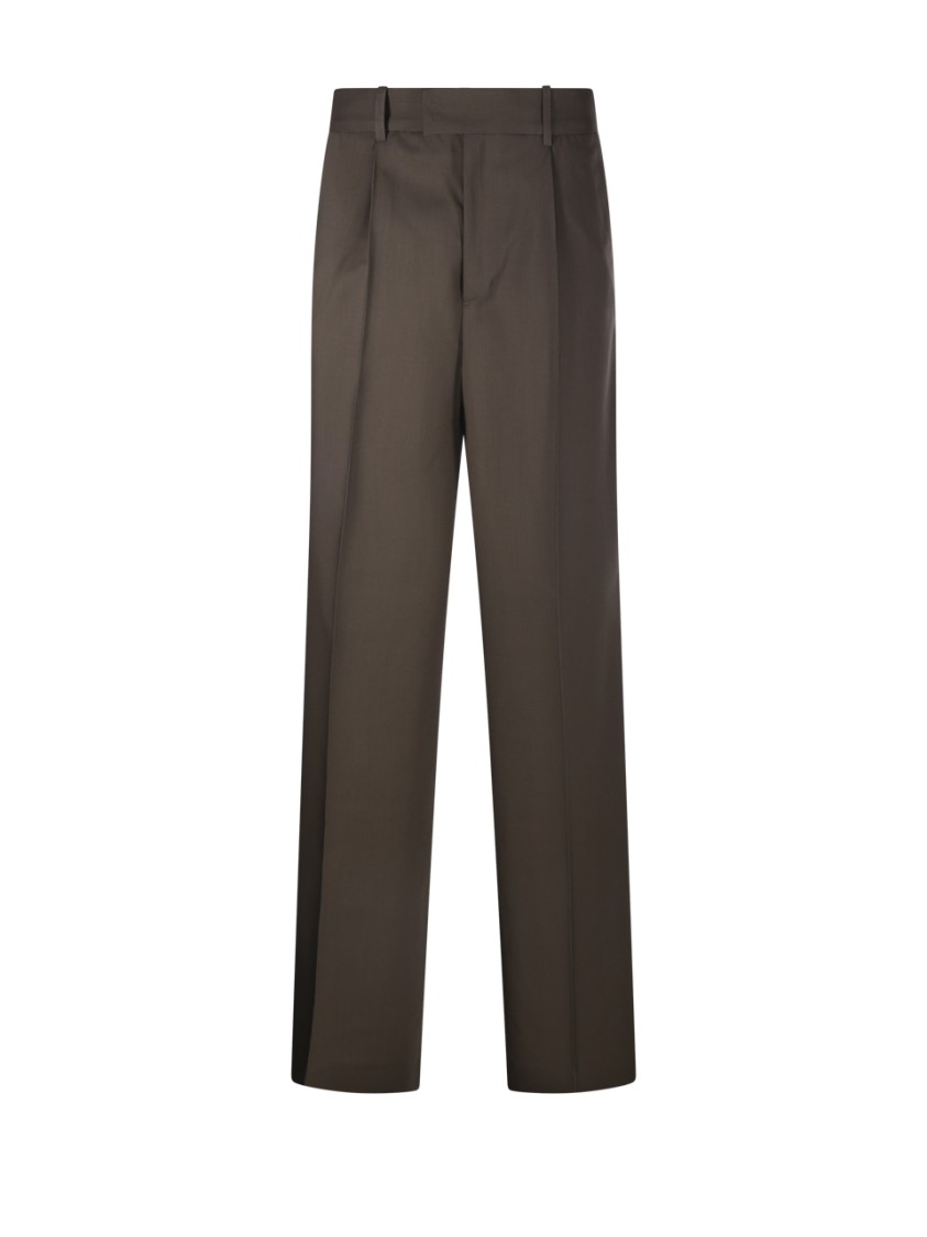 Shop Rohe Róhe Relaxed Single Pleated Trouser In Brown
