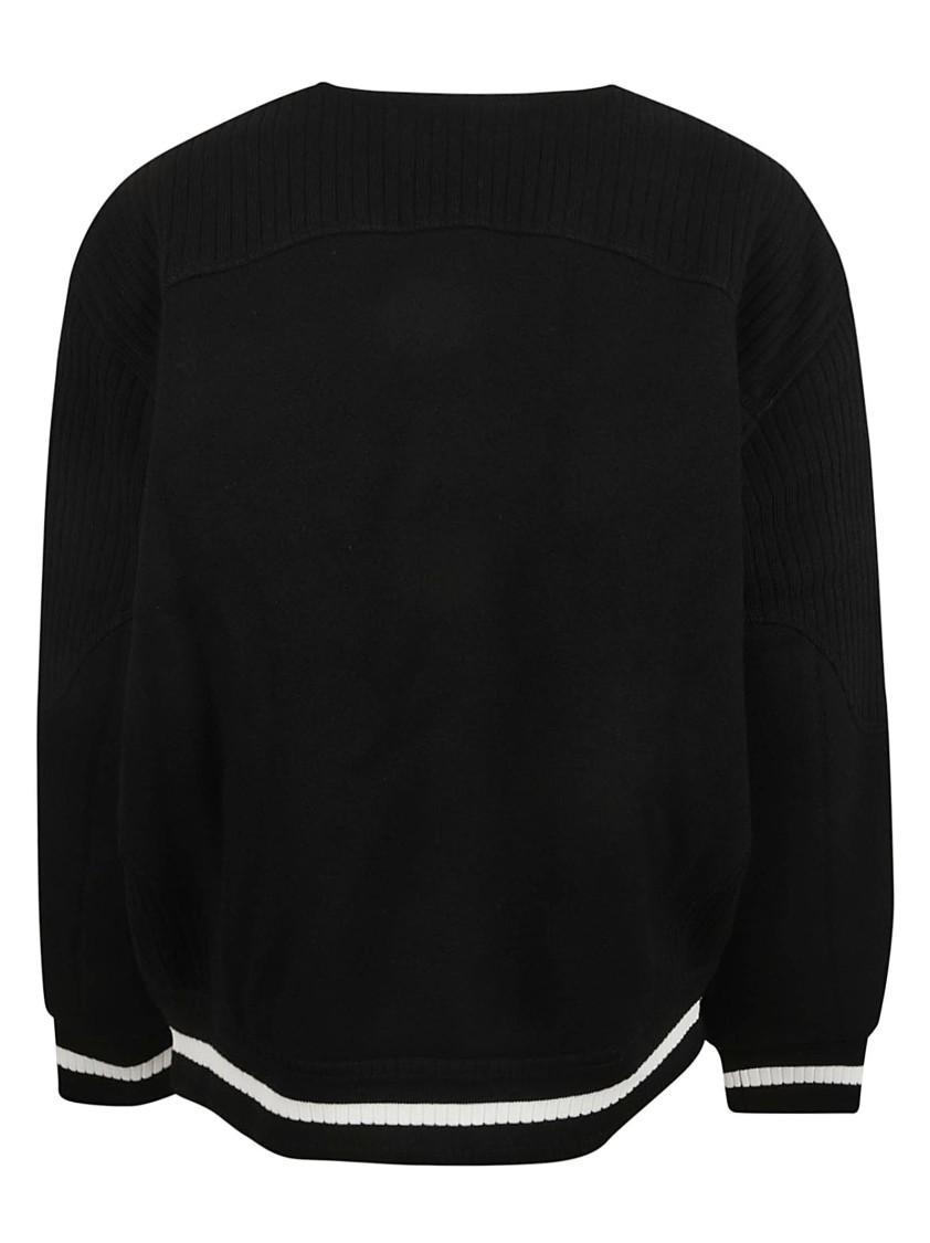 Givenchy Embroidered Ribbed Wool Bomber Jacket In Black