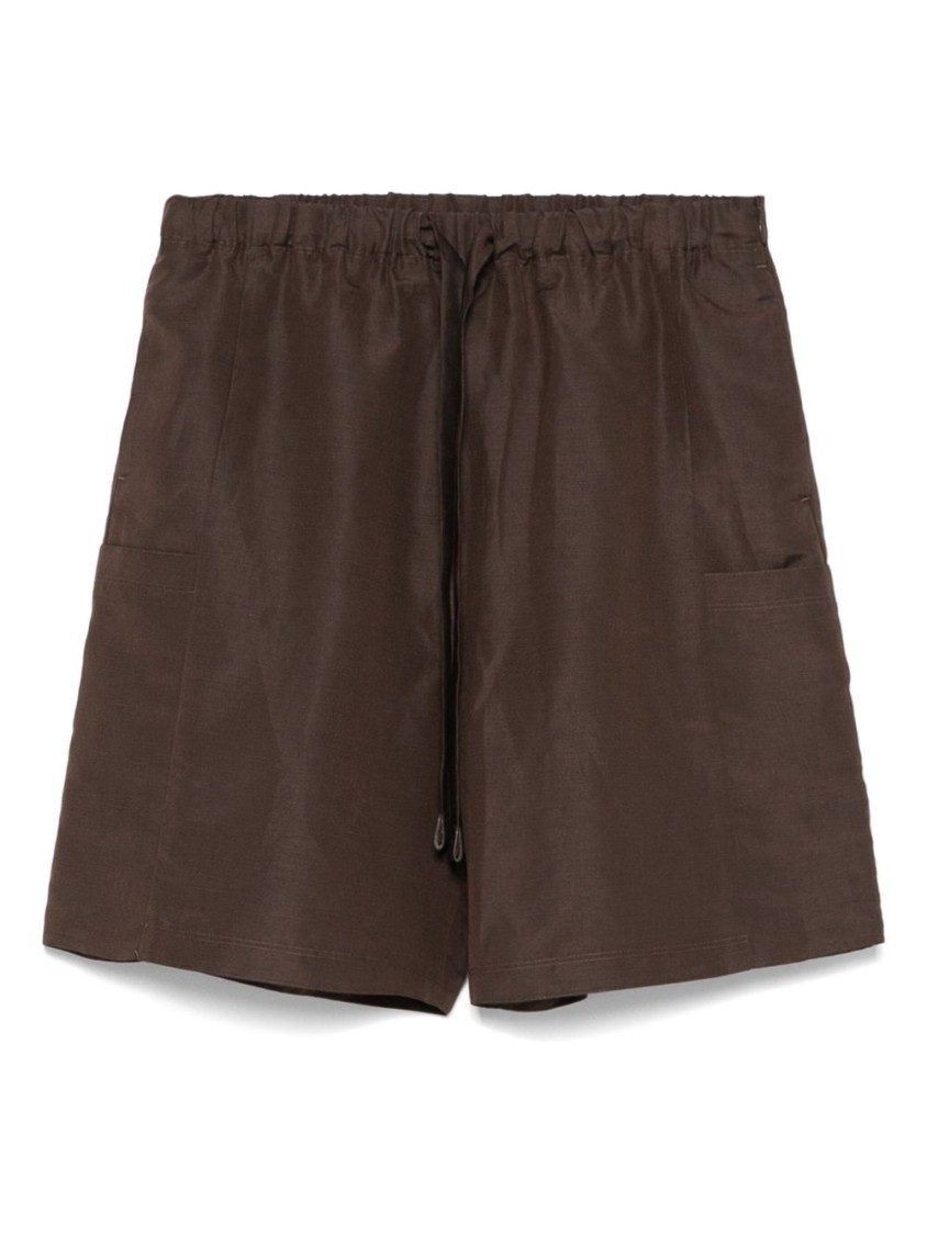 Max Mara Linen And Silk Blend Shorts