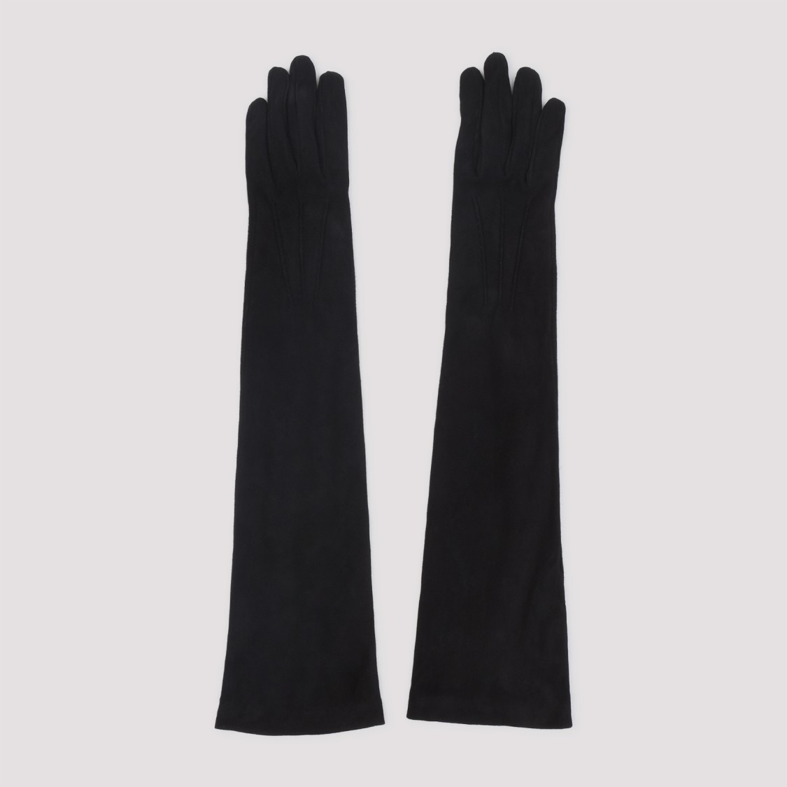 Giorgio Armani Black Lamb Leather Gloves In Black