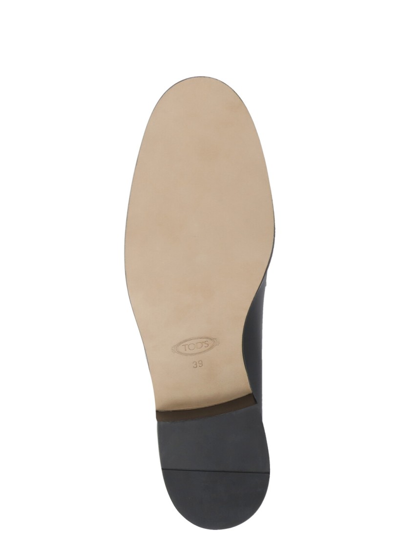 Shop Tod's Black Leather Loafers