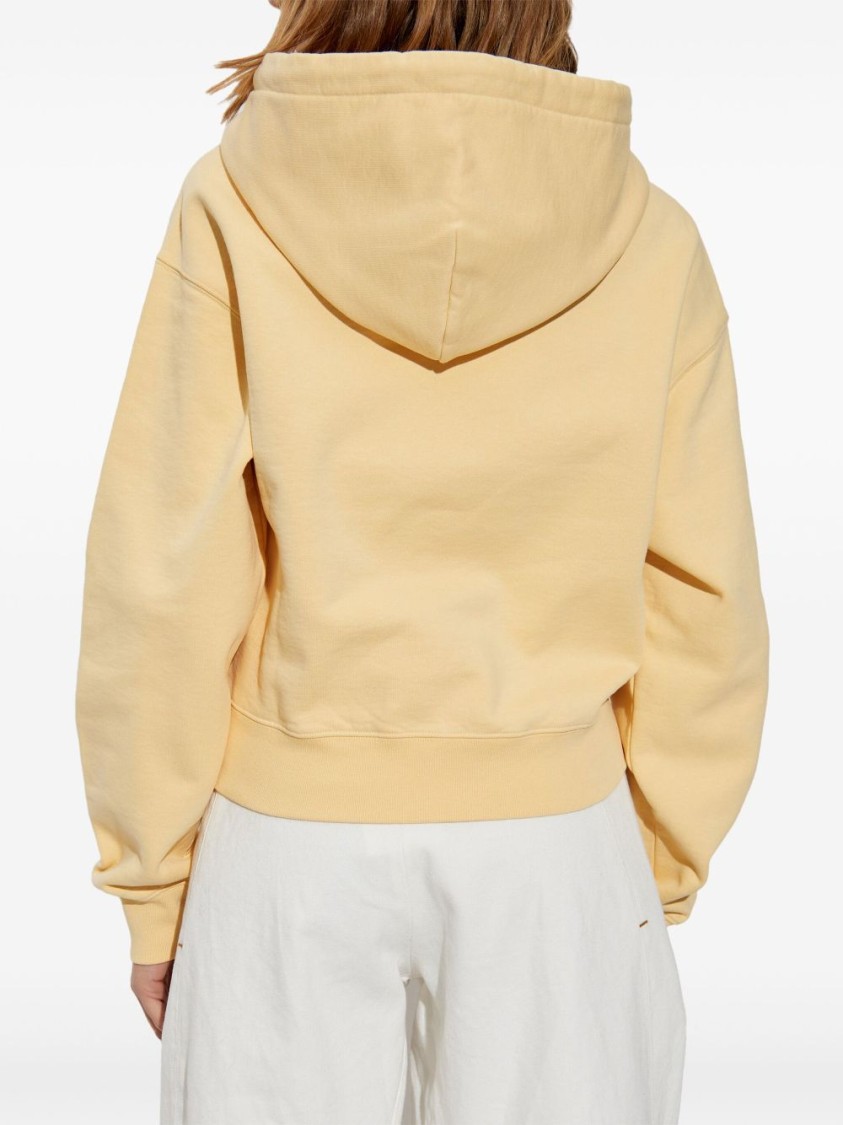 JACQUEMUS JACQUEMUS CROPPED YELLOW HOODIE 