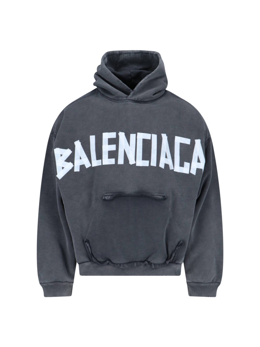 BALENCIAGA BALENCIAGA "TAPE TYPE" HOODIE – OLIVE GREEN 