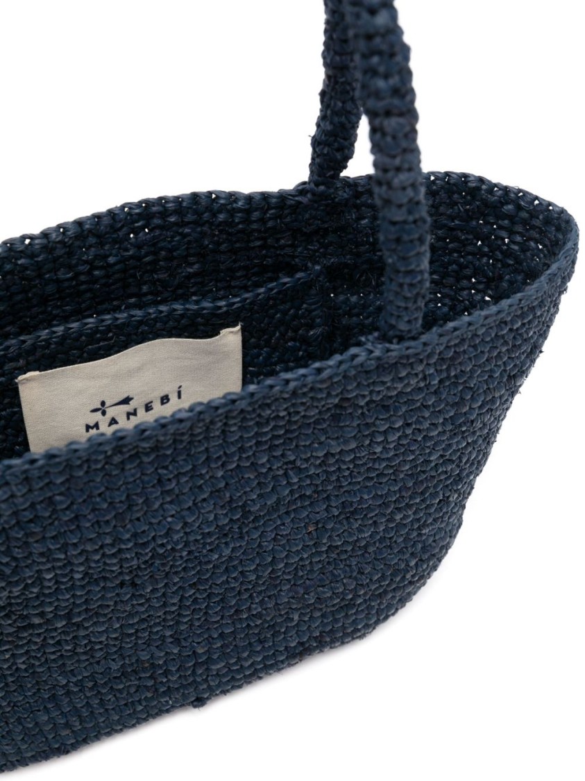 MANEBI MANEBI WOVEN RAFFIA SHOPPER BAG WITH SPACIOUS DESIGN