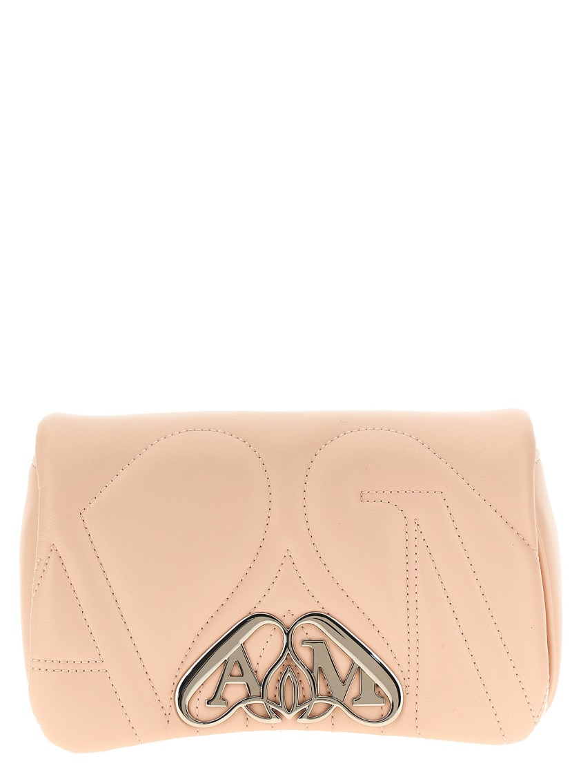 Alexander Mcqueen Mcqueen 'the Mini Seal' Crossbody Bag In Neutral