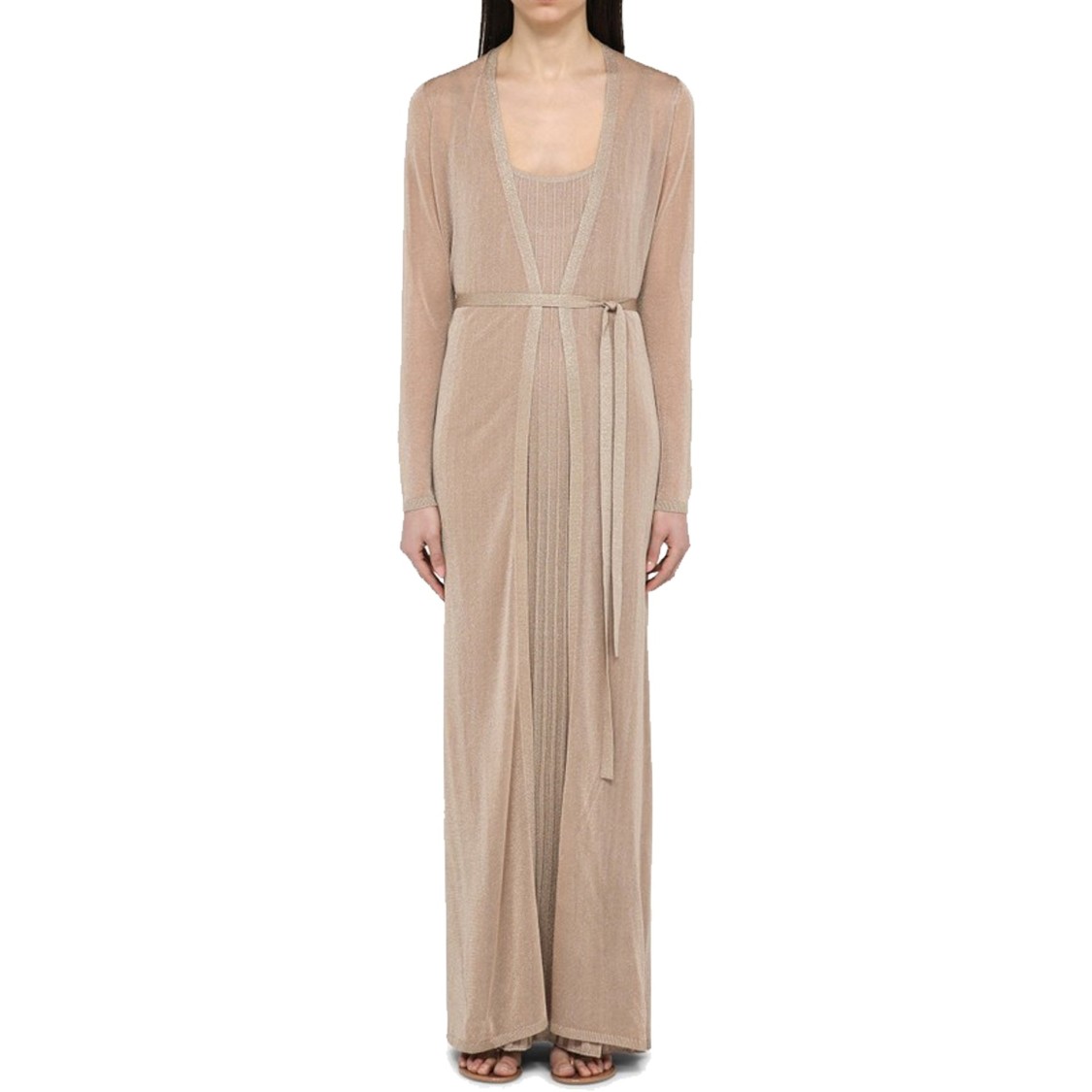 Max Mara Lurex Robby Cardigan In Neutral