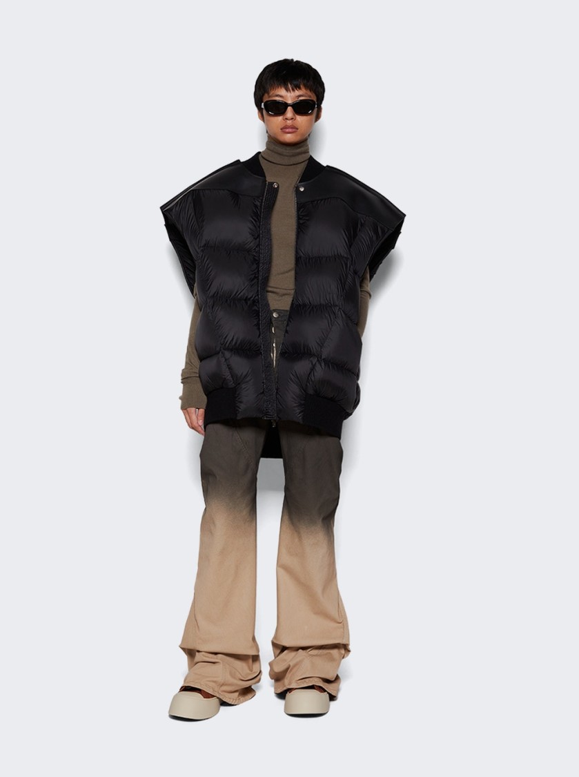 Shop Rick Owens Padded Leather Jumbo Flight Vest