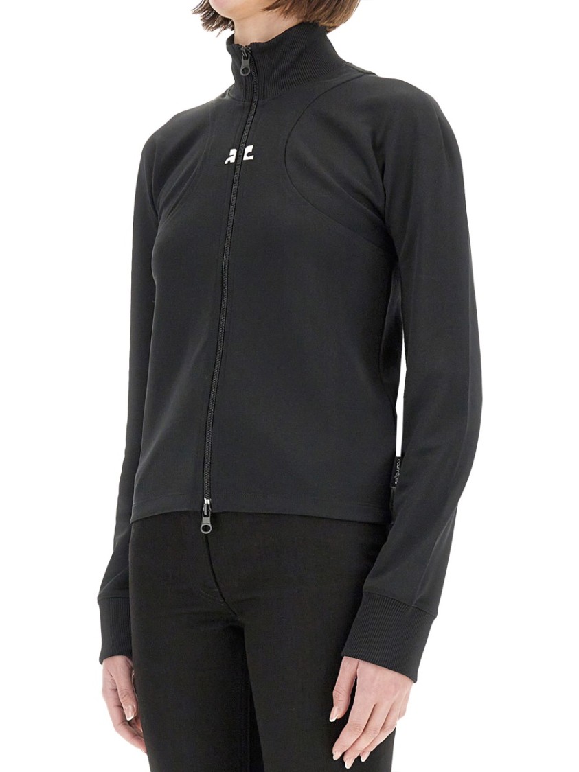 Shop Courrèges Interlock Scuba Jacket In Black