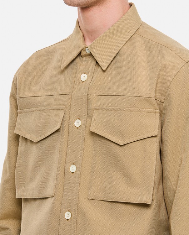 Tシャツ・カットソー alexander mcqueen MILITARY POCKET SHT (765948QSAAI9730) Alexander Mcqueen Cotton Military Pocket Shirt Casual Shirt