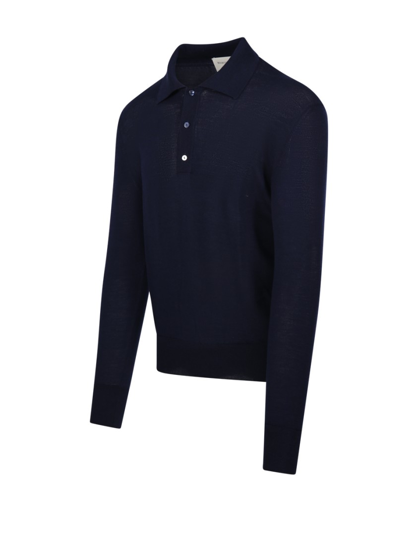 Shop Marco Coppola Collared Polo Sweater In Blue