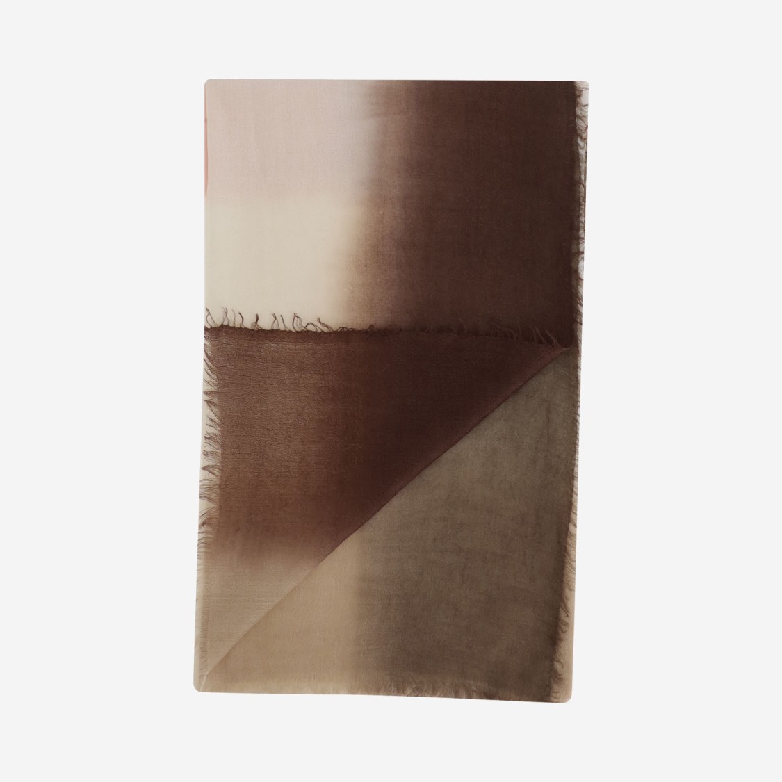 Faliero Sarti Gradient Effect Cashmere Scarf With Frayed Edges In Neutrals