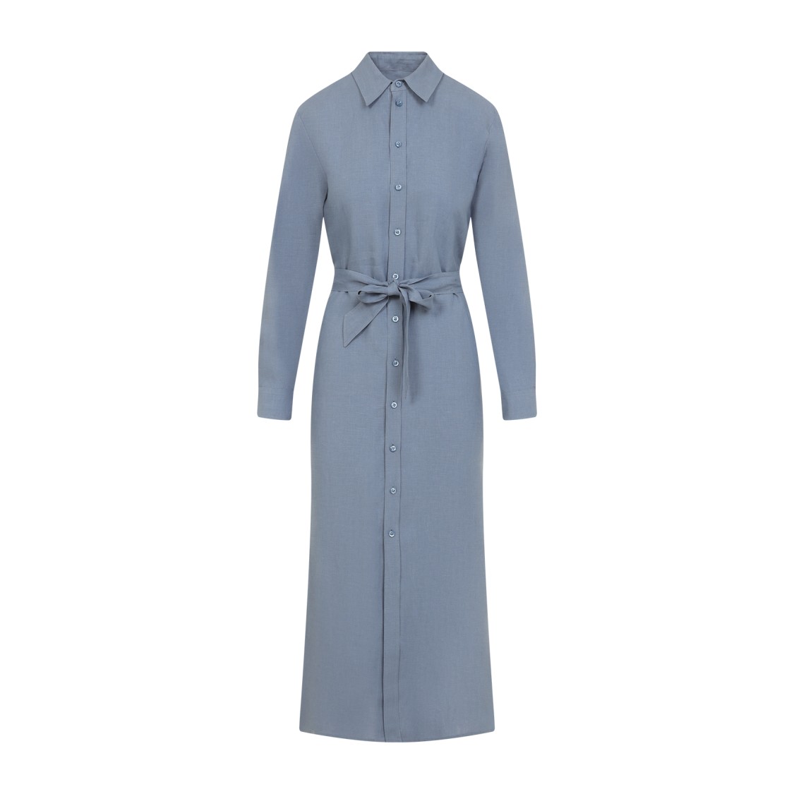 Polo Ralph Lauren Button-down Linen Maxi Dress With Belted Waist