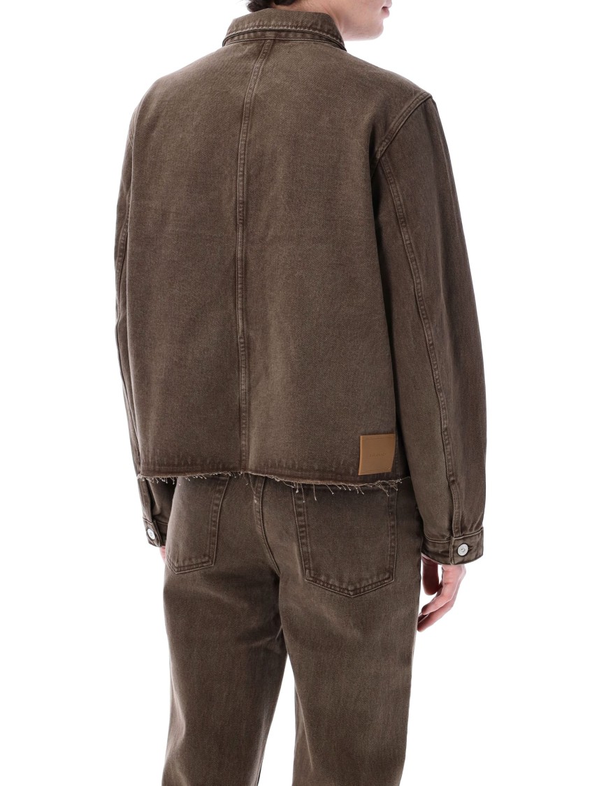 Our Legacy Rebirth Denim Jacket Featuring Chest Pocket In Brown