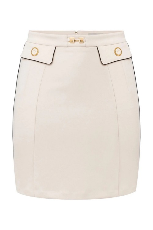 ミニスカート Elisabetta Franchi Tailored A-Line Skirt With Decorative Elisabetta Franchi Tailored A-Line Skirt With Decorative