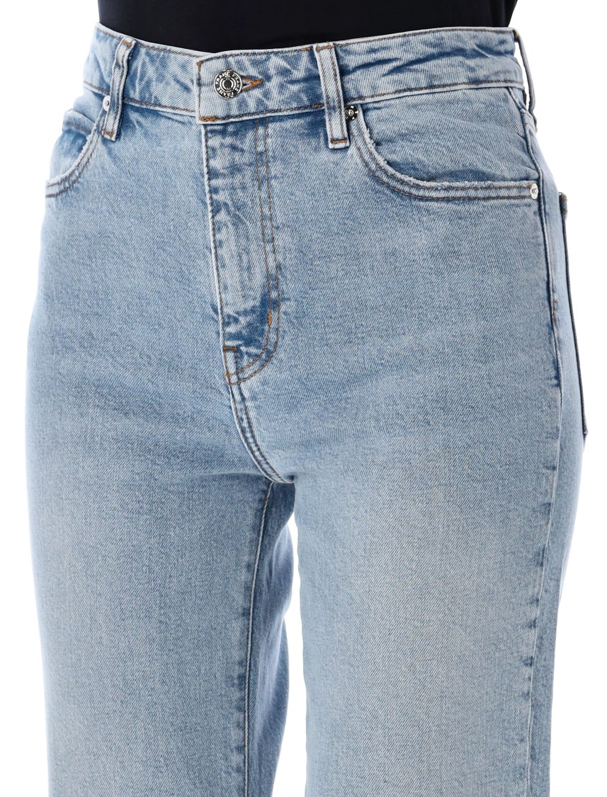 Frame The Ruler Crop Jeans In Dolly In Blue