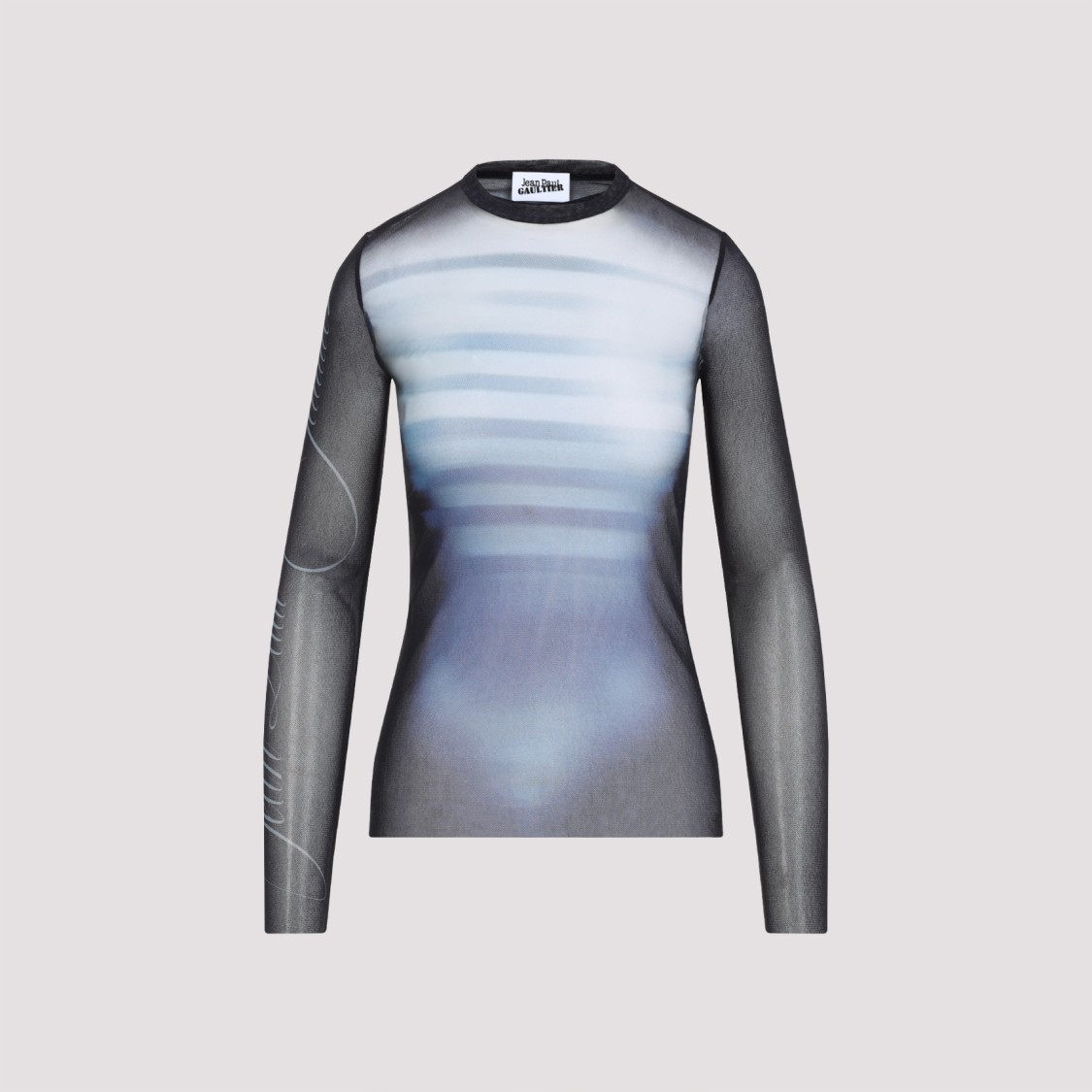 Shop Jean Paul Gaultier Blue Print All Over Le Mâle Top
