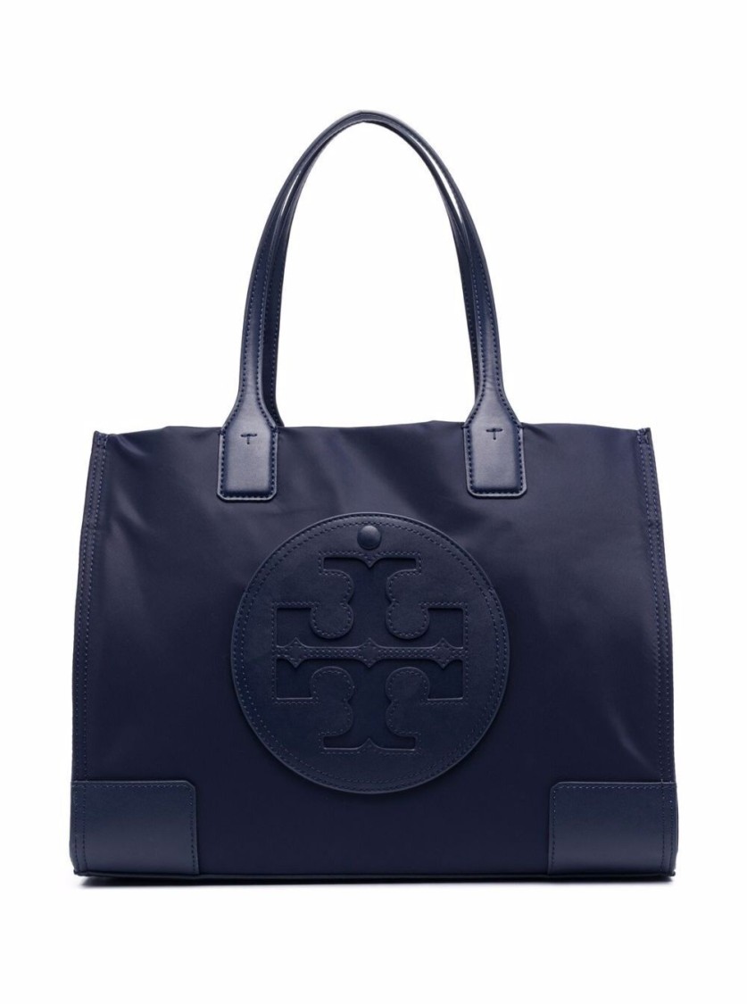 Tory Burch Ella Small' Blue Tote Bag With Tonal Logo Detail