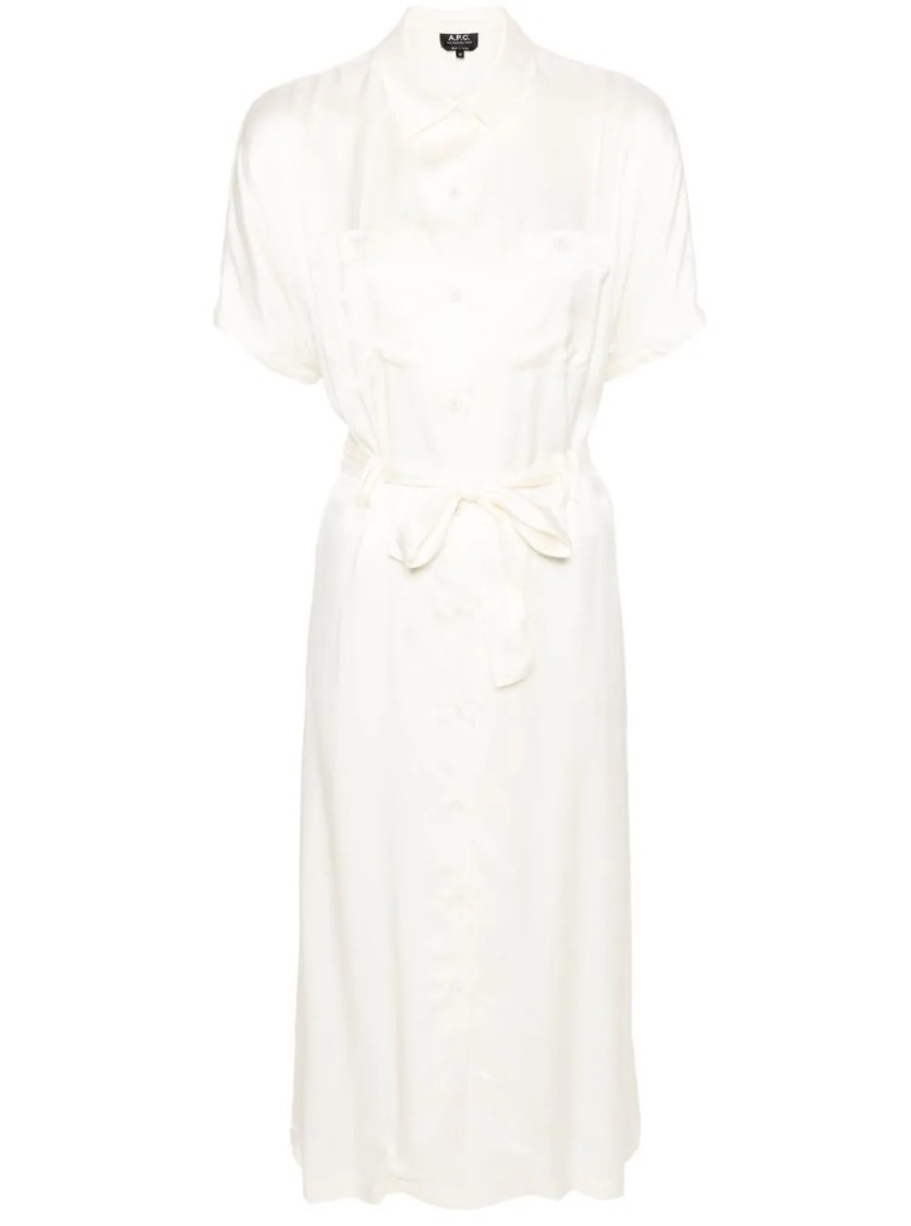 Apc A.p.c. Midi Dress With Button-down Front