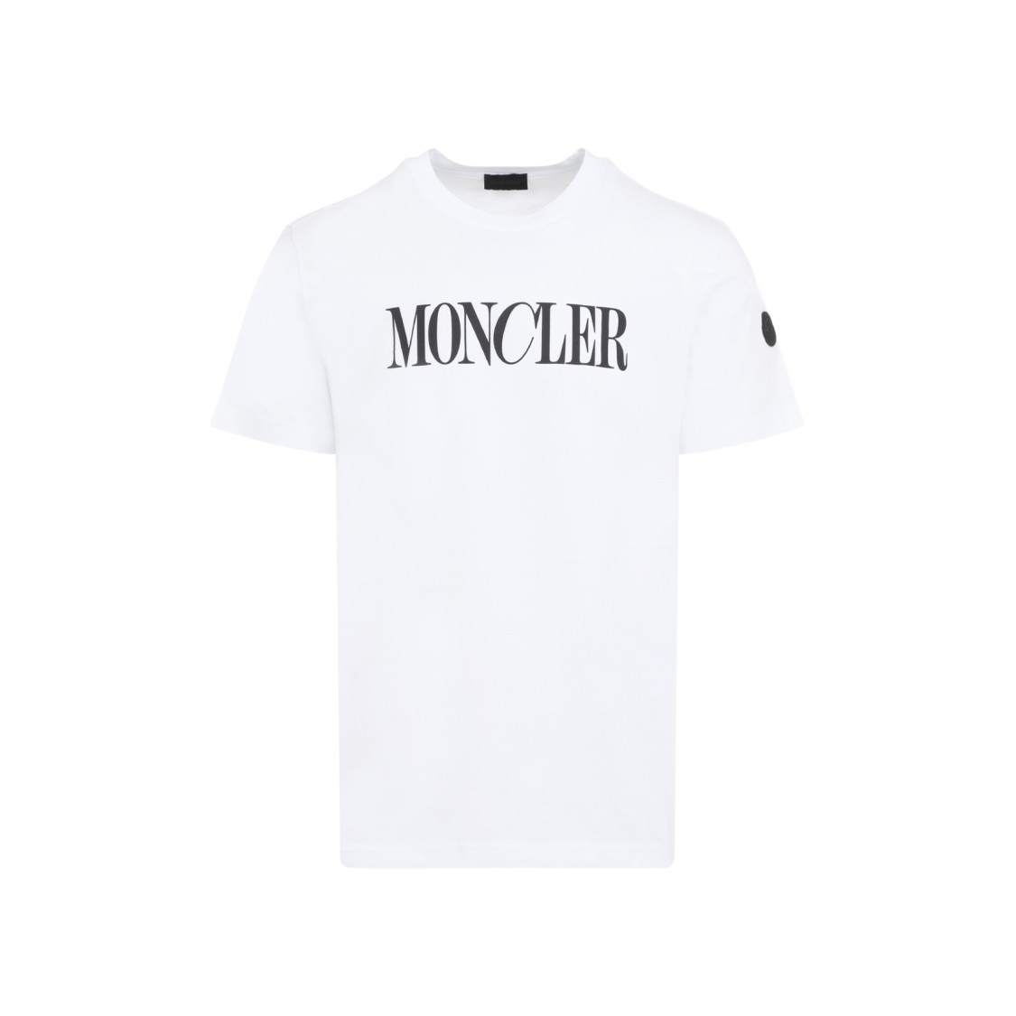 Shop Moncler White T-shirt With Bold Logo Print