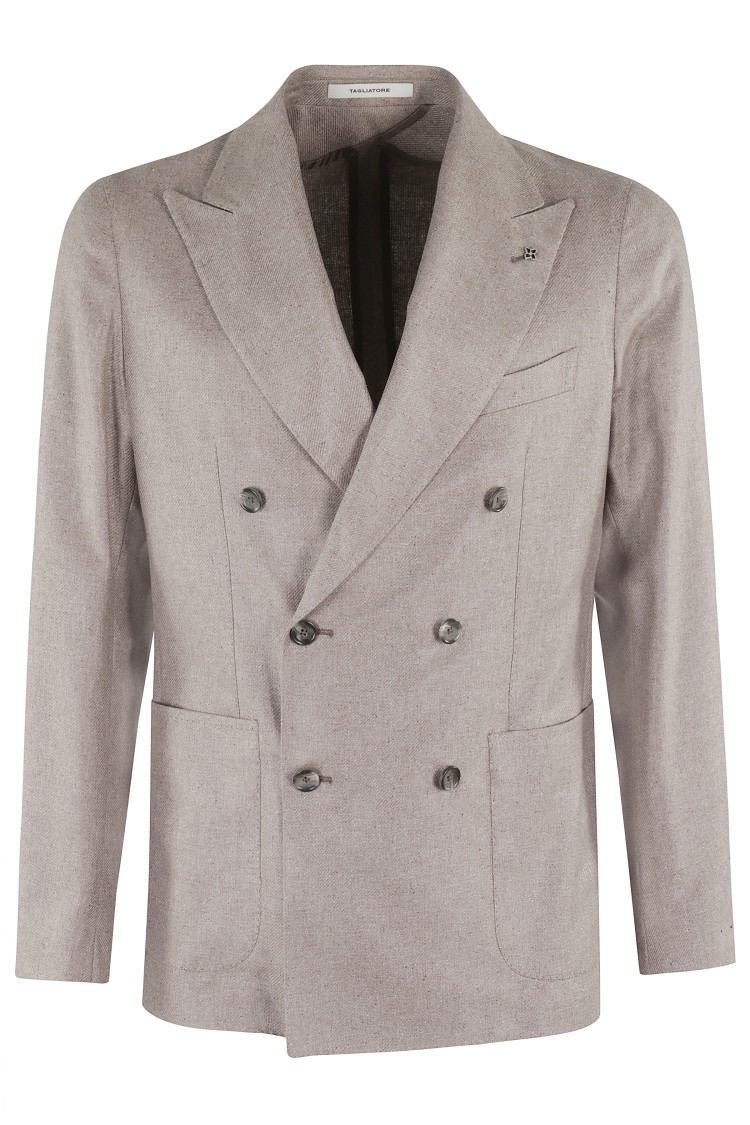 TAGLIATORE TAGLIATORE DOUBLE BREASTED SILK JACKET
