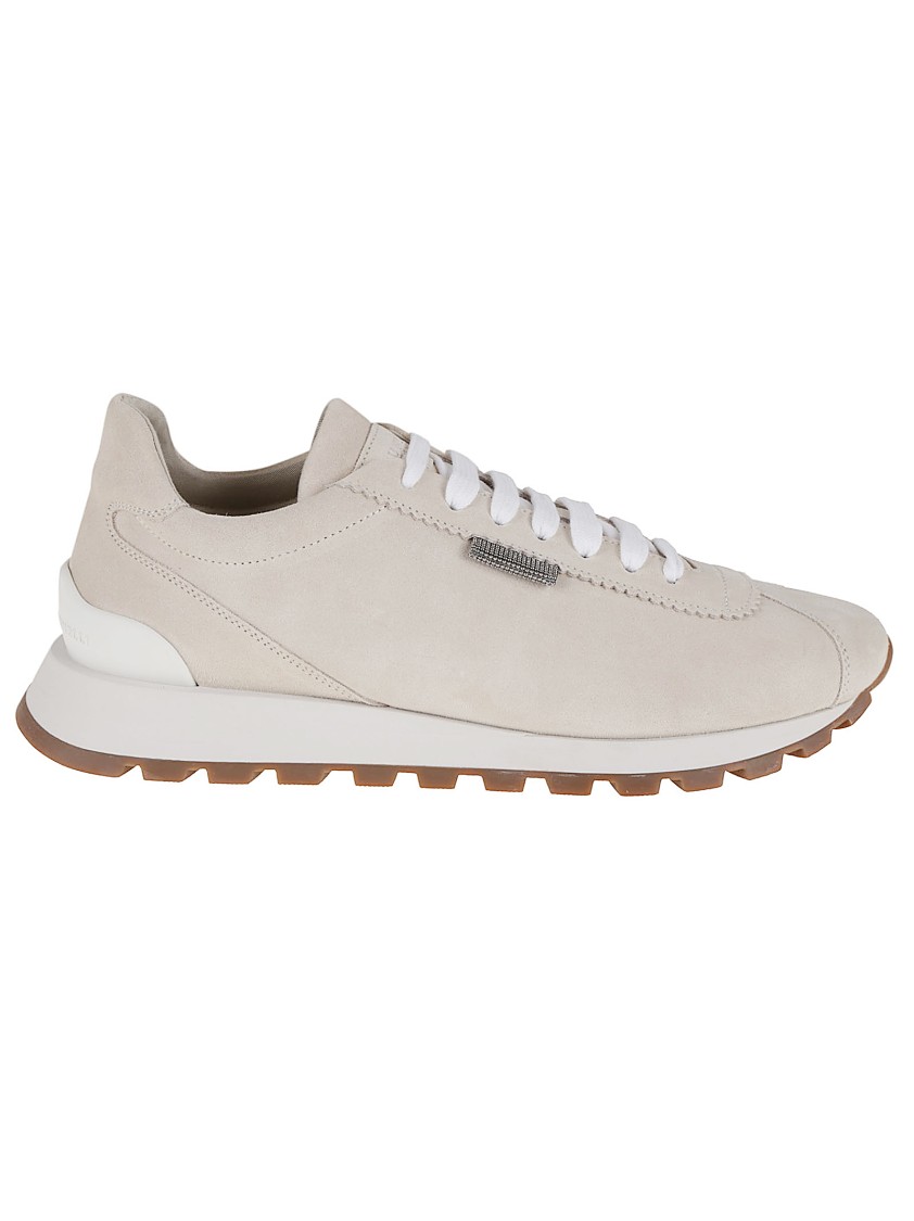 Brunello Cucinelli Suede Runners With Shiny Monili Label