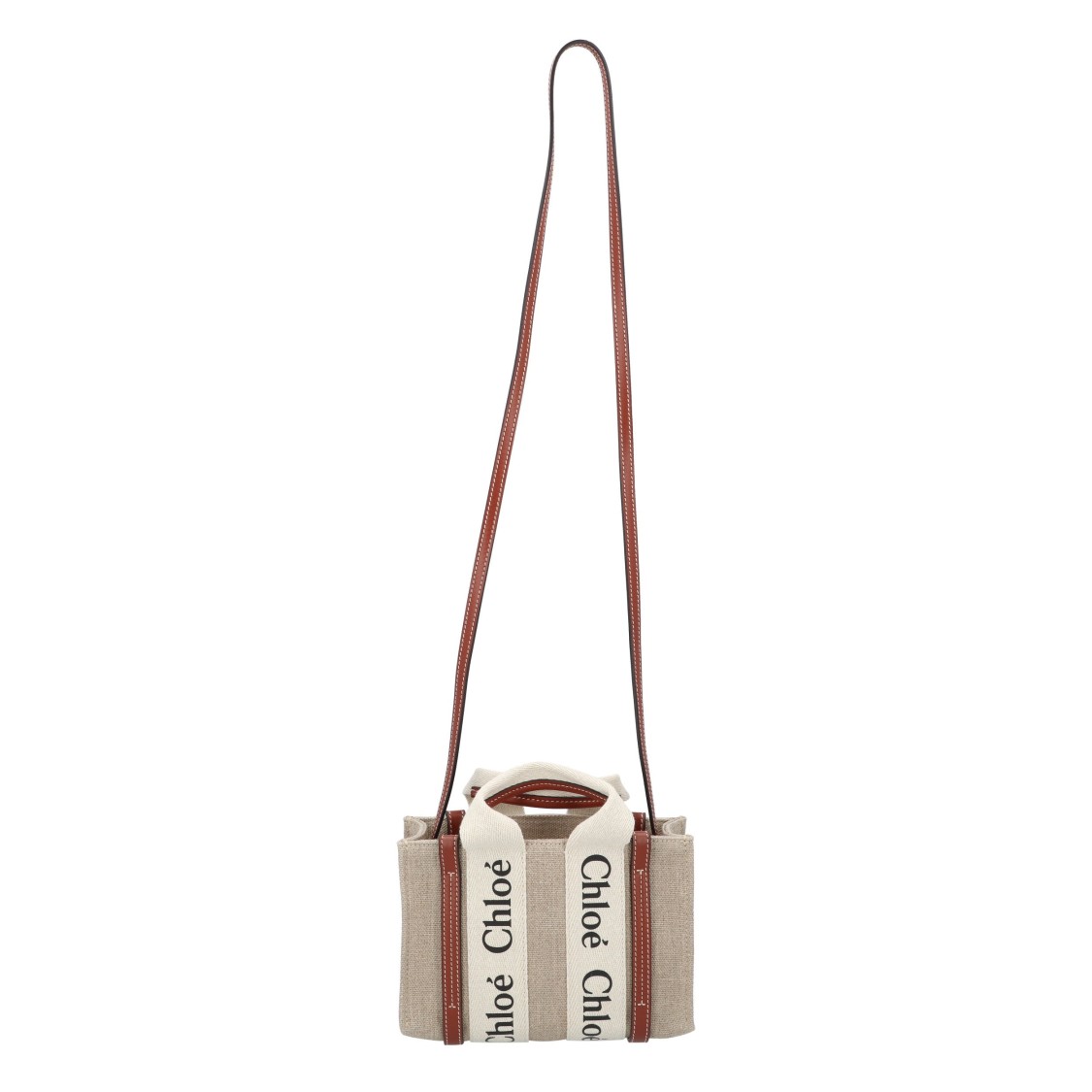 Chloé Woody Mini Tote Brown
