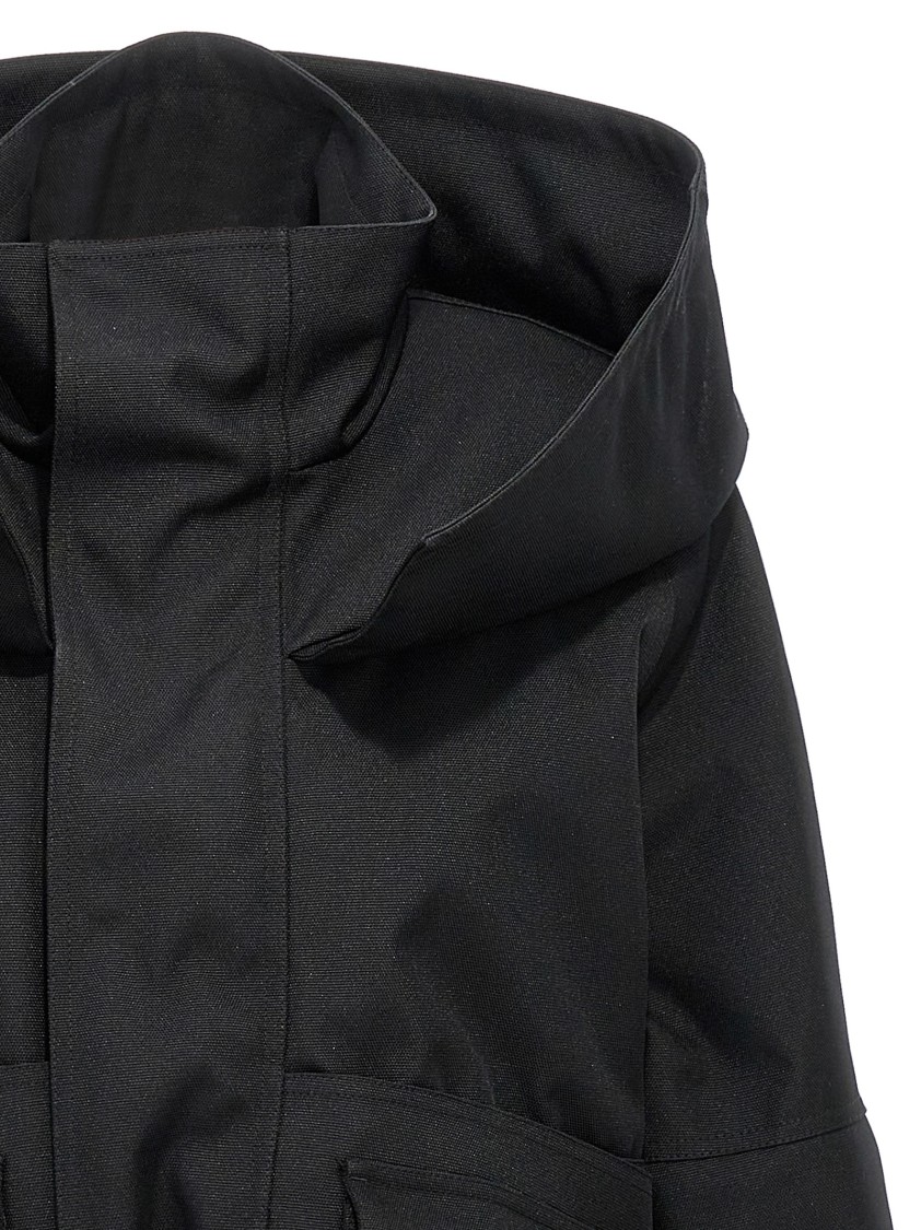Balenciaga Canvas Oversized Jacket With Quilted Lining In Black