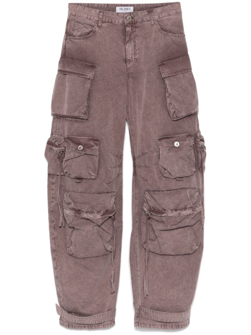 Shop Attico The Pink Relaxed Fit Cargo Jeans