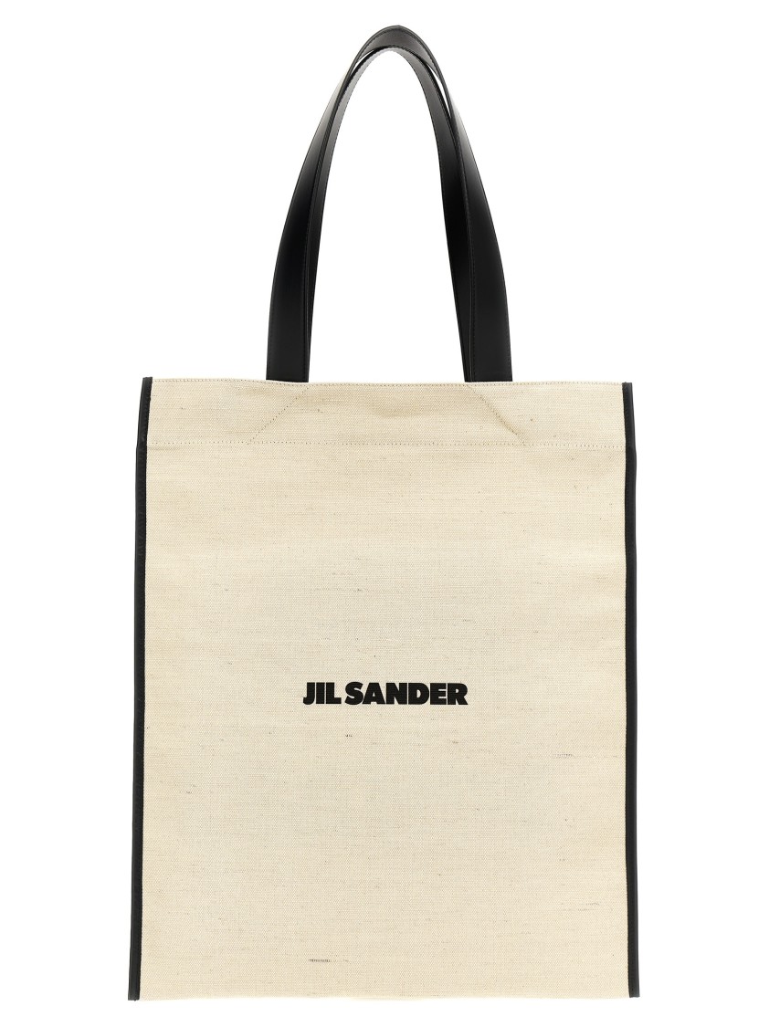 Jil Sander Medium 'flat' Shopping Bag In Neutral