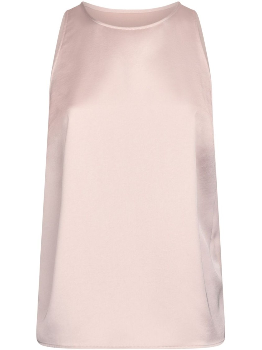 Shop Liu •jo Liu Jo Sleeveless Pink Top With High Neckline