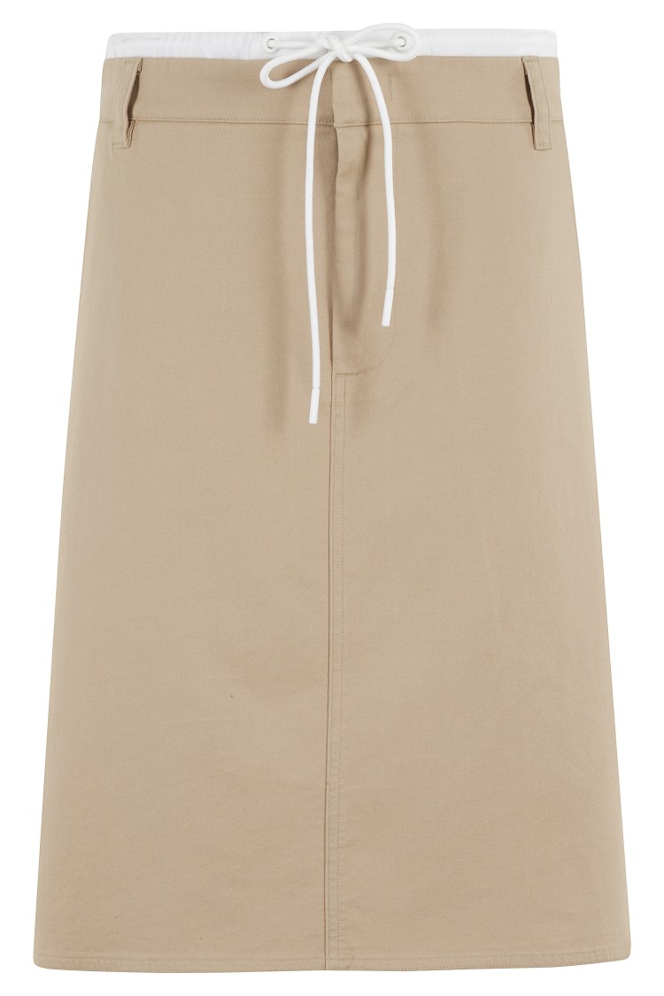 Vince Mid Rise Double Waistband Skirt In Neutral