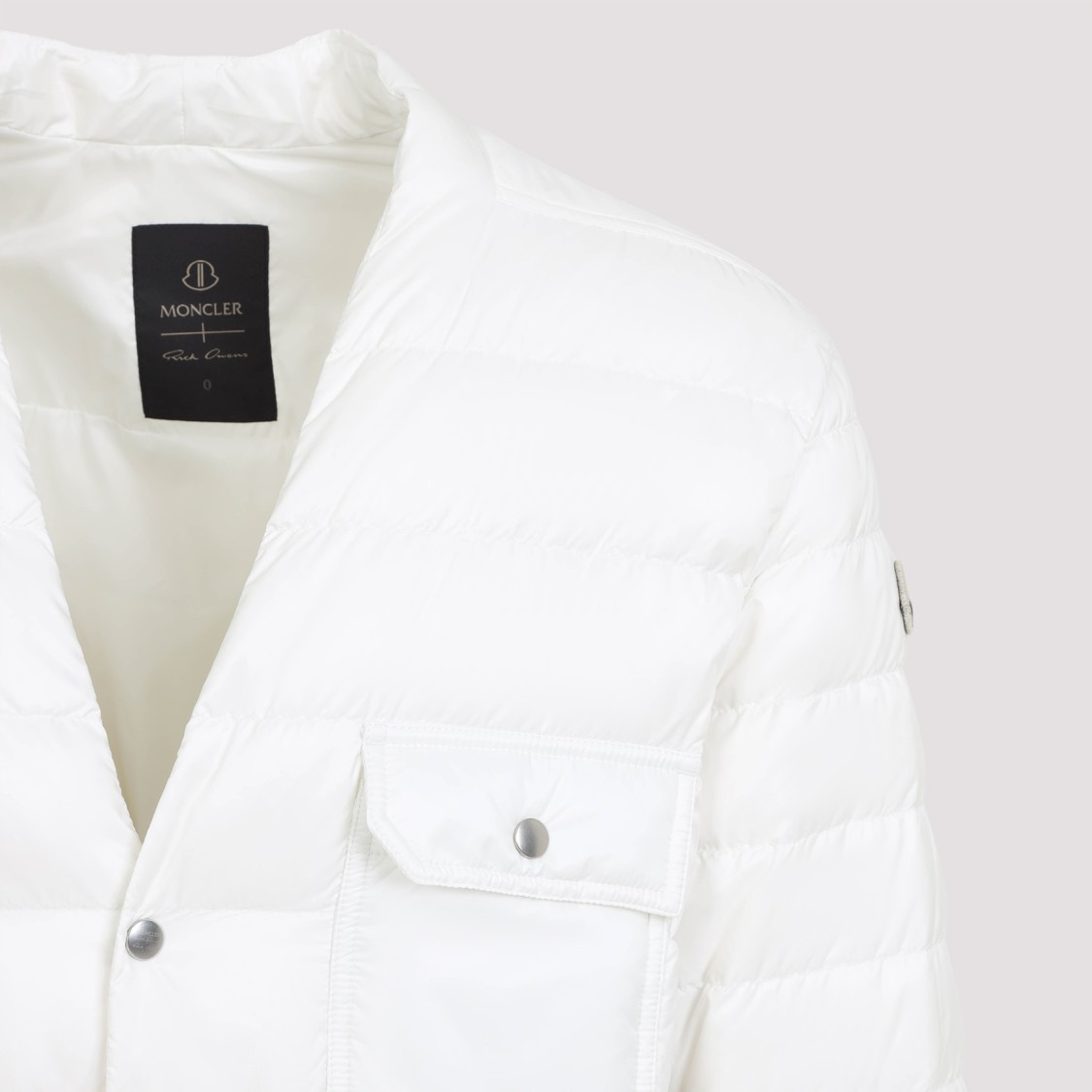 Shop Moncler X Rick Owens Outershirt Jacket In White