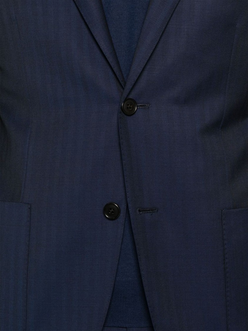 Corneliani Tailored Blue Suit With Classic Detail
