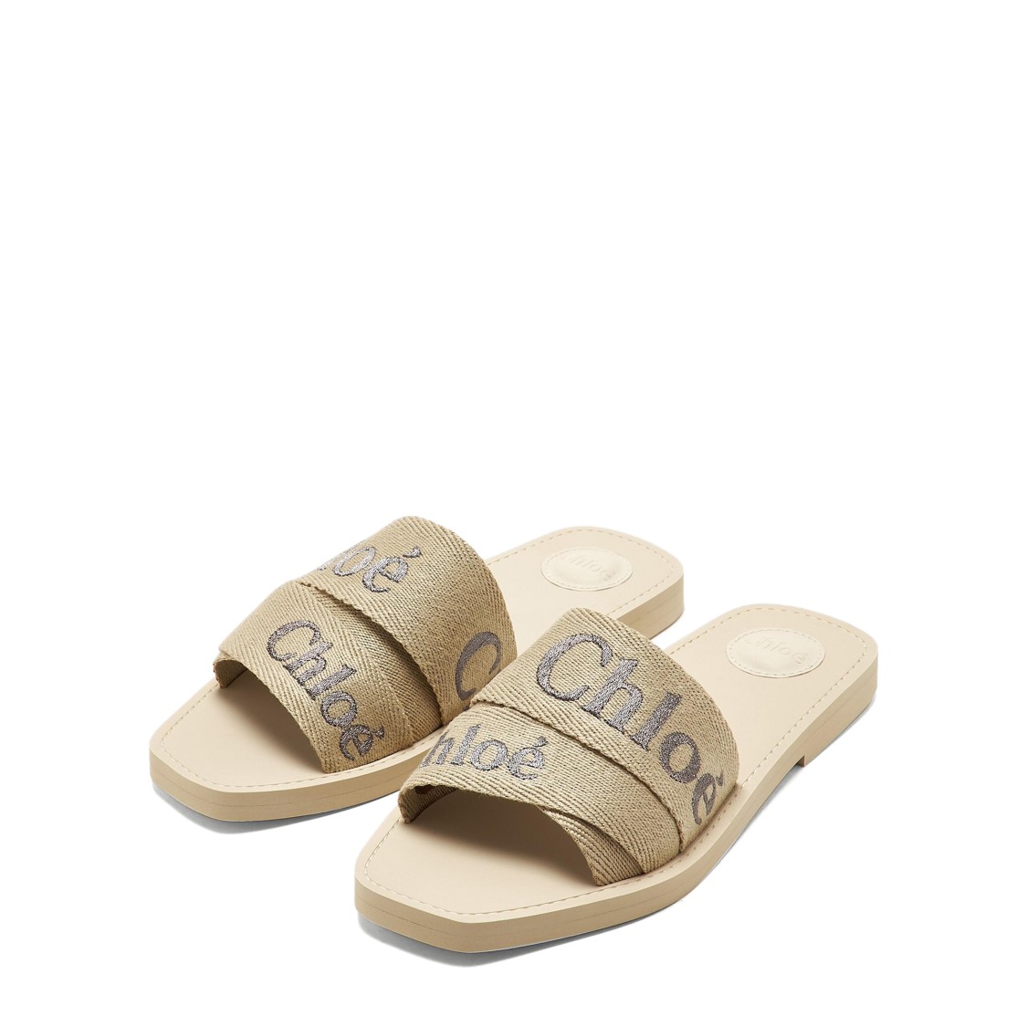 CHLOÉ CHLOÉ WOODY SLIDES WITH WIDE SOFT STRAP