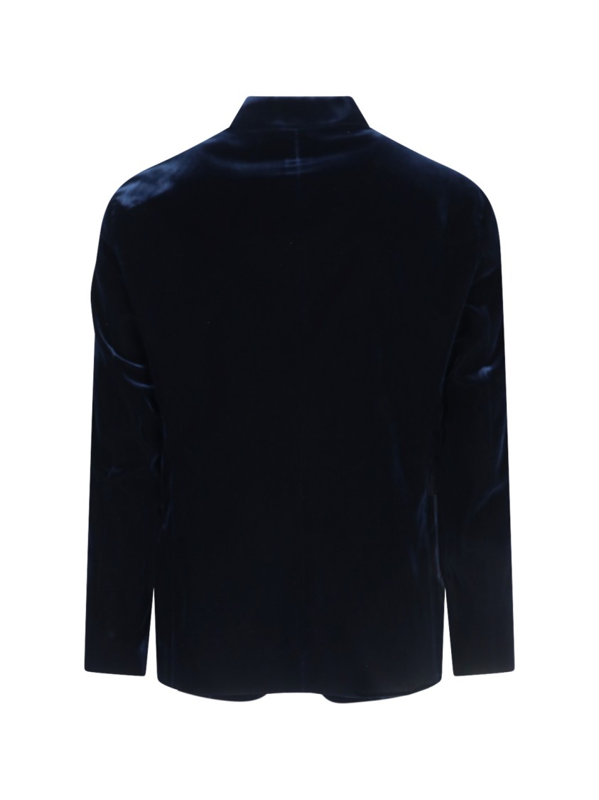 Giorgio Armani Long Sleeve Casual Jacket In Black