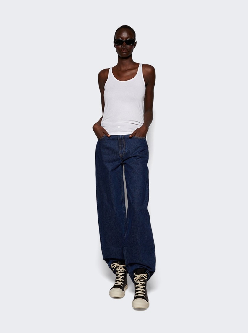 Rick Owens Black High Top Sneakers With Oversized Laces In Leather In Black