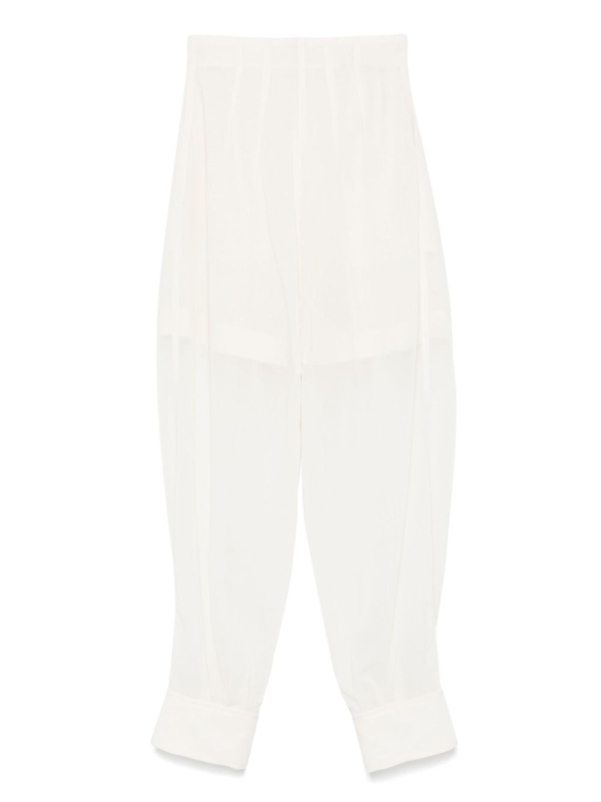 Philosophy Di Lorenzo Serafini Tailored White Trousers With Rolled Cuffs In White