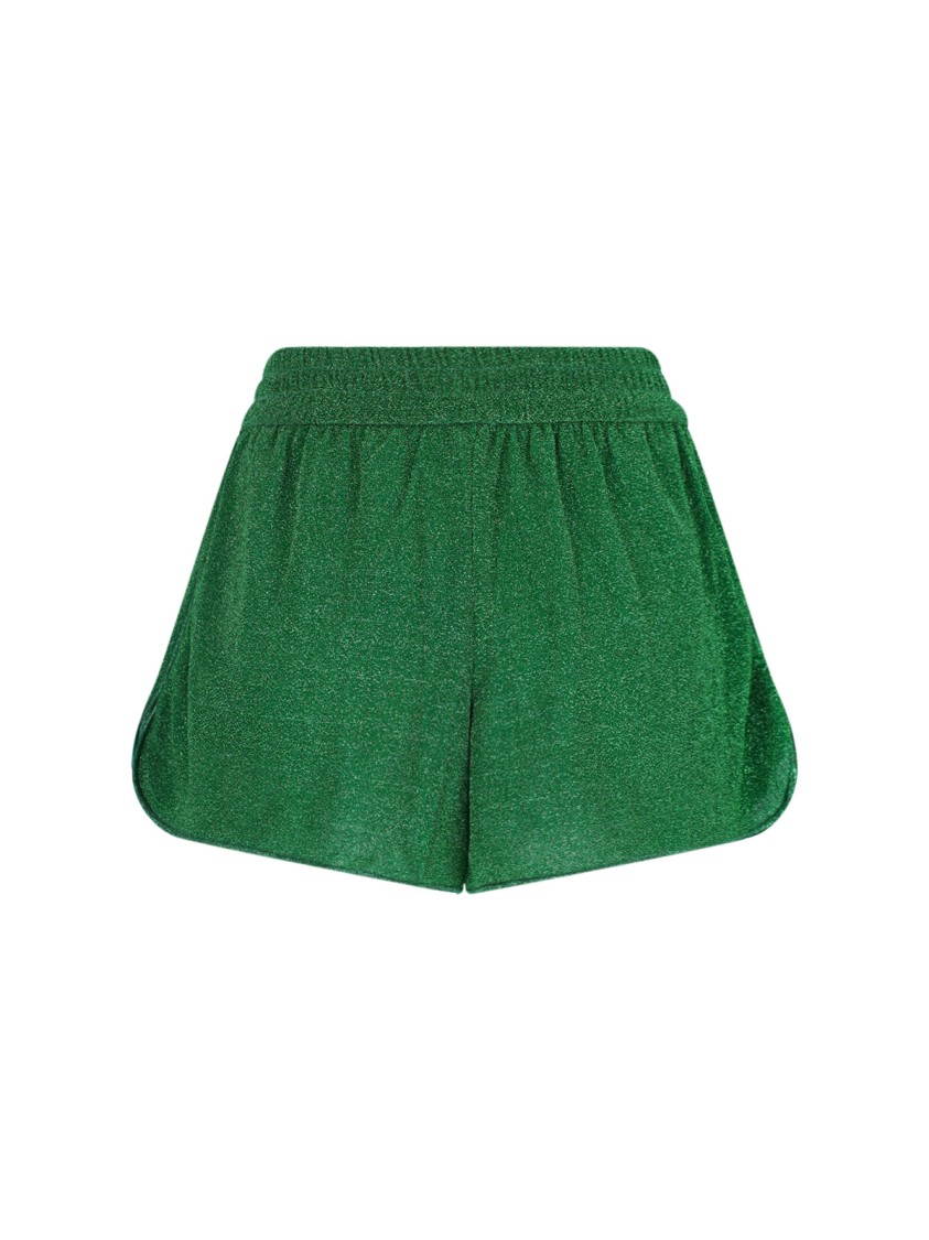 OSEREE OSÉREE SPORTY LUREX SHORTS WITH WIDE LEGS