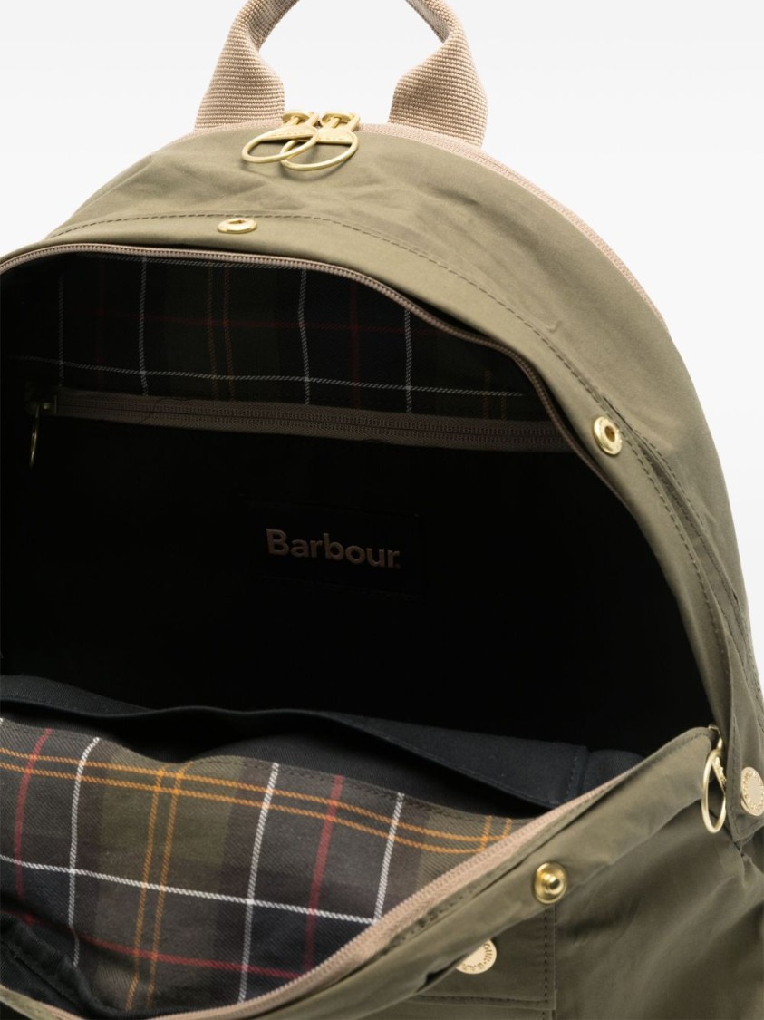 BARBOUR BARBOUR OLIVE GREEN BACKPACK WITH ADJUSTABLE STRAPS