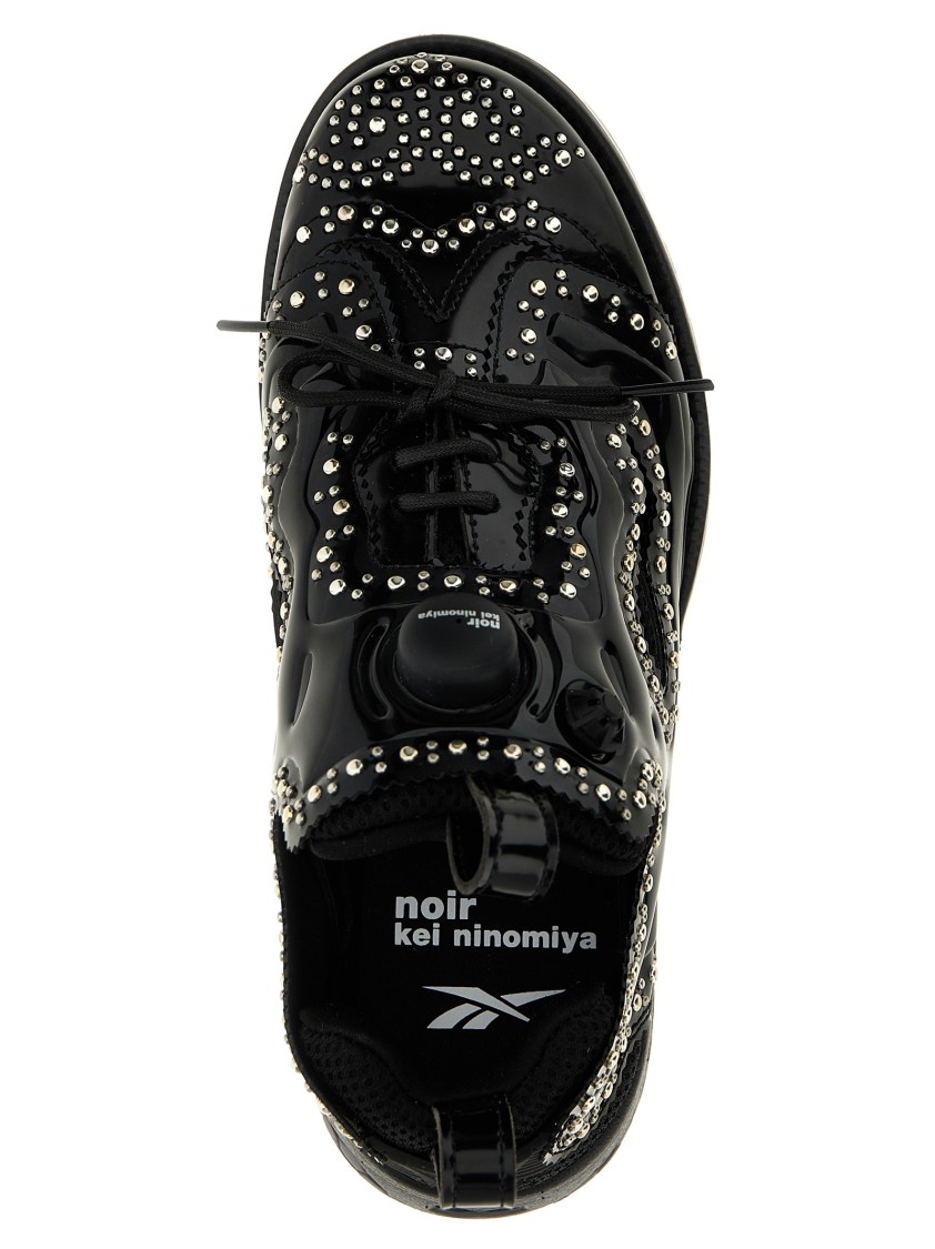 Noir Kei Ninomiya Reebok Collaboration Brogue Sneakers In Black