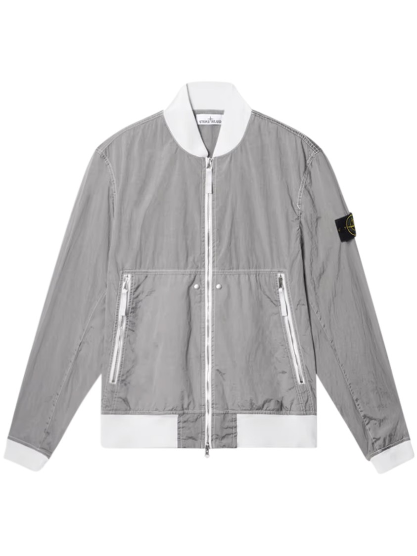 Stone Island Nylon Metal Bomber Jacket In Gray