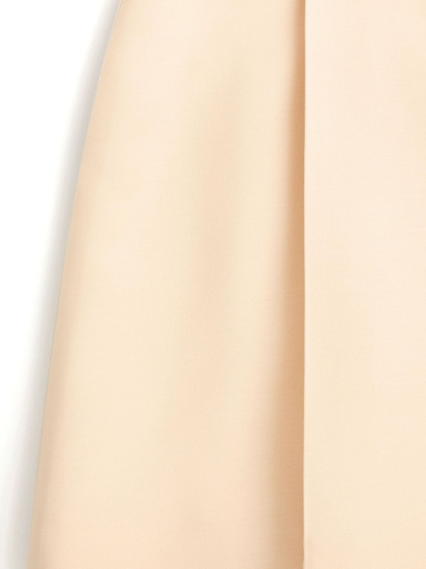 Valentino Womens Betulla Bow Pleated Wool-silk Woven Mini Skirt