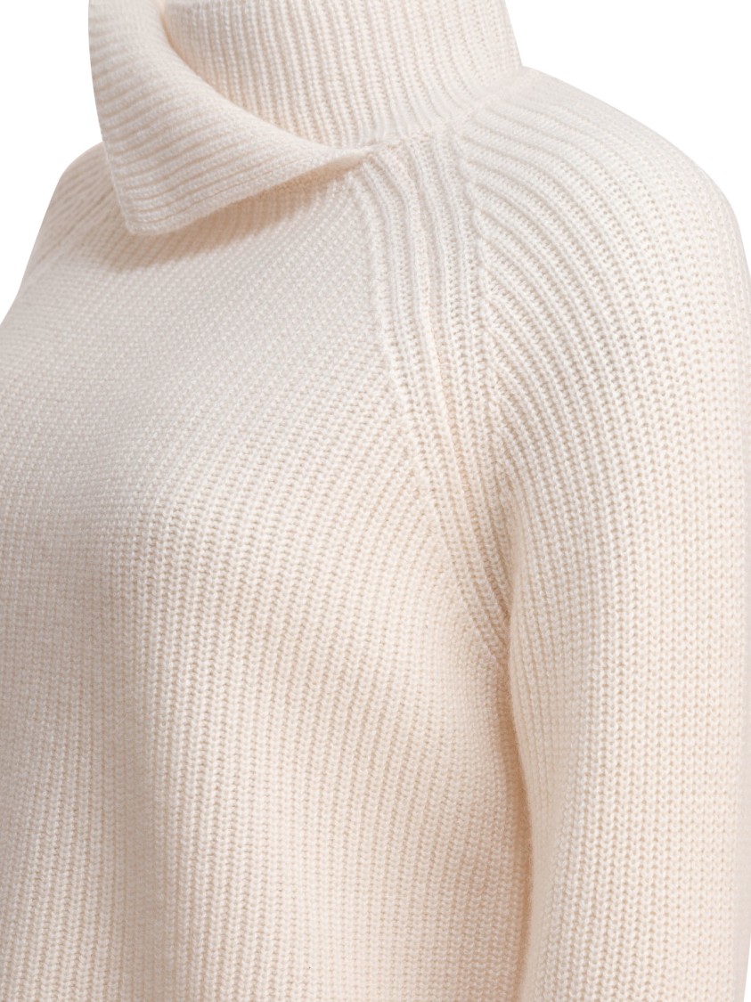Kangra Cashmere Kangra Asymmetrical Cashmere Knit Sweater In Neutral