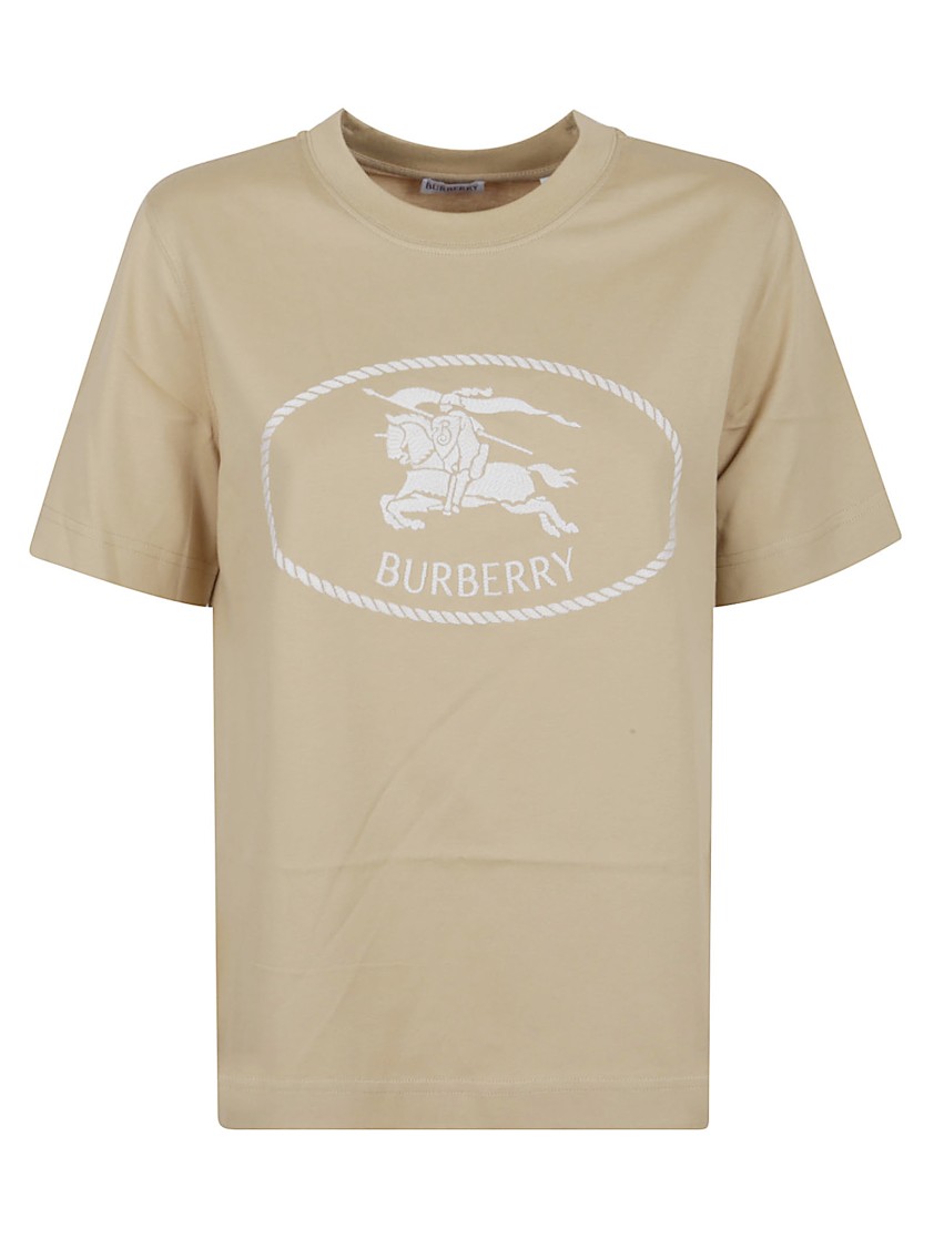 Burberry Lightweight Cotton Jersey T-Shirt With Embroidered