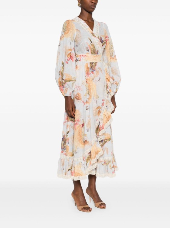 オールインワン・サロペット Zimmermann Floral-Print Maxi Dress With Lace Trim And Zimmermann Floral-Print Dress With Lace Trim And Self-Tie