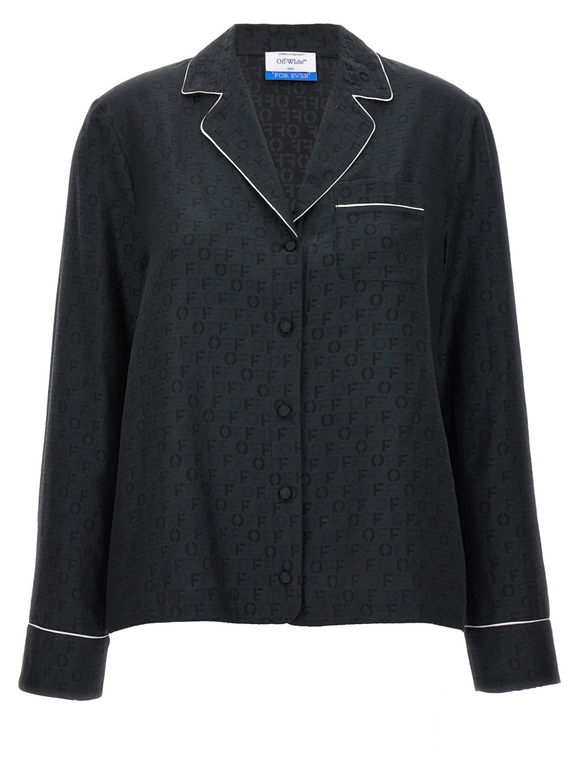 Off-white 'off Jaquard Pajama' Shirt In Black