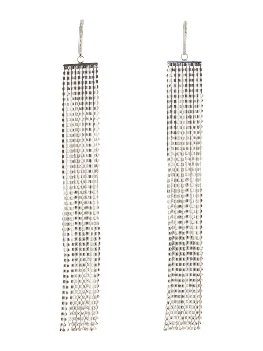 ISABEL MARANT ISABEL MARANT CASCADING SILVER PENDANT EARRINGS WITH FLUID DESIGN